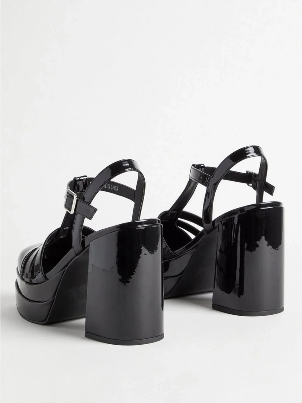 Torrid Black Patent Double Platform Caged Heels Size 9 NWT